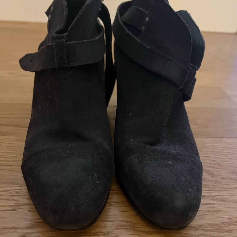 rag & bone Black Suede Ankle Booties